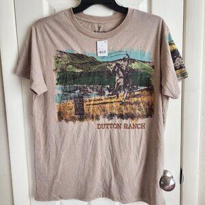 Yellowstone Dutton Ranch XL Graphic T-Shirt Tan NWT